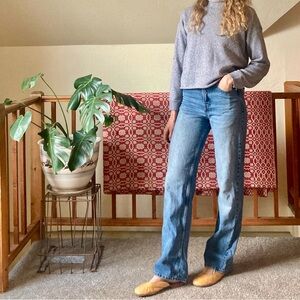 High waist wide leg jeans